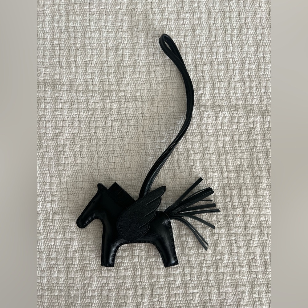 Hermes Rodeo Pegase charm in Black PM